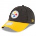 Women's Pittsburgh Steelers New Era Black/Gold 2018 NFL Sideline Home 9FORTY Adjustable Hat 3059244